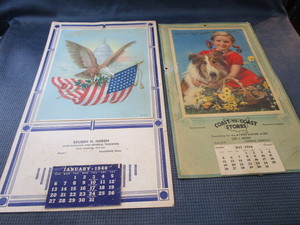 lot 57 image: 1946 Calendars, Stanchfield & Cambridge