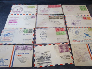 lot 65 image: 12 First Flight Air Mail, 1933-1934