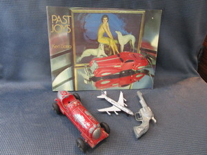 lot 75 image: Past Joys Book, Hubley Racer, Matchbook Plane