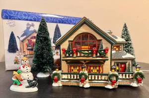lot 103 image: Department 56 Christmas Lake Chalet wOriginal Box