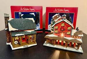 lot 106 image: St. Nicholas Square The Log Cabin and The Barn wOriginal Boxes