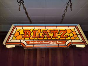 Blatz Lighted Pool Table Hanging Lamp