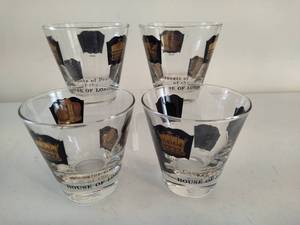 lot 84 image: Libbey Coronets of Peers of House of Lords Bar Glasses