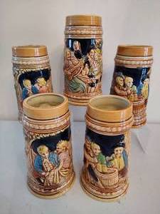 lot 68 image: Five Ceramic Enesco Beer Steins