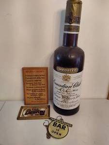 lot 59 image: Bar Signs & Large Blow-Up Canadian Club Bottle