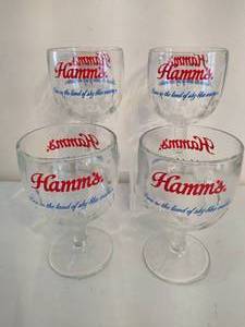 lot 64 image: Four Hamms Beer Thumbprint Large Goblets