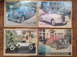 lot 196 image: Framed Car Posters
