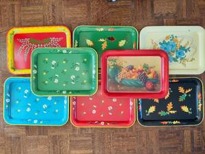 lot 221 image: Assortment of Metal Decorative Trays