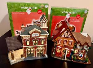 lot 121 image: Santas Workbench Classic Series Station #9 Firehouse and Silver Belles Bed & Breakfast wOriginal Boxes
