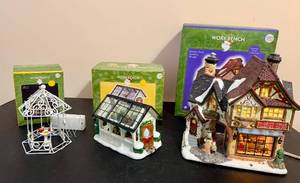 lot 124 image: Santas Workbench Favorite Finds Sundries Shoppe, Greenhouse and Gazebo