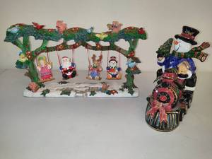 lot 147 image: Christmas Swinging Characters & Snowman Train
