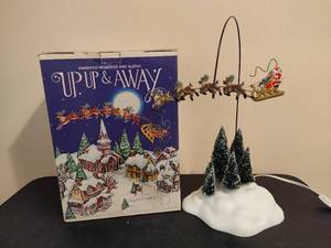 lot 117 image: Department 56 Up, Up and Away Flying Santa wOriginal Box