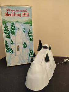 lot 114 image: Department 56 Village Animated Sledding Hill wOriginal Box
