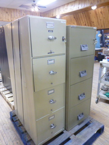 lot 2 image: 2 Fireproof 4-Drawer File Cabinets