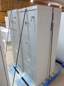 lot 5 image: 2 Fireproof 4-Drawer File Cabinets