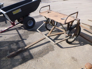 lot 80 image: Homemade Pull Behind Cart