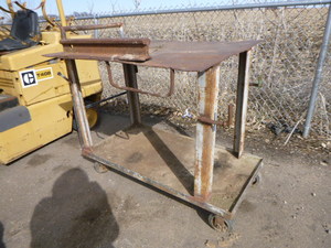 lot 81 image: Homemade Work Cart on Wheels