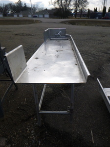 lot 86 image: Stainless Steel Table with Sink and Faucet