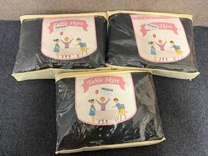 lot 3 image: 3 Packs Of Black Table Skirts