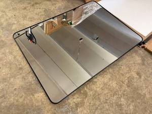 lot 41 image: 36 X 48 Black Metal Framed Mirror