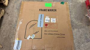 lot 43 image: 42 X 42 Black Frame Mirror