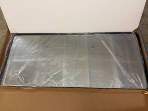 lot 45 image: Full Length Black Framed Mirror