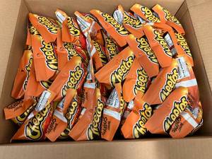 lot 200 image: Box Of Flamin Hot Cheetos