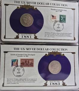 US Silver Dollar Collection with 3 Silver Dollars