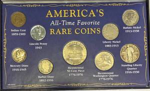 9 Coin Set Americas All- Time Favorite Rare Coins