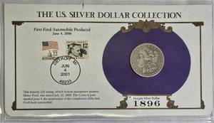 lot 53 image: 1896-O Morgan Silver Dollar Collector Series in Sleeve.