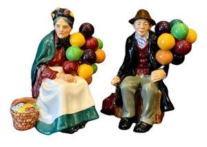 C7 - Royal Doulton The Balloon Man & The Balloon Seller Figurines
