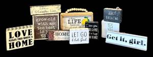LR - Wall Plaques - 10 Inspiring Word Signs (Wood & Ceramic)