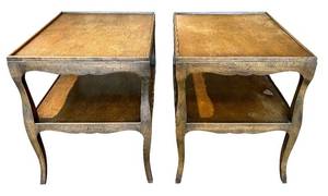 LR - Pair of Vintage Wood Side Tables