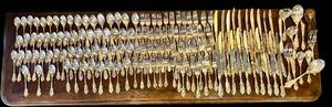 LR - F.B. Rogers Gold-Tone Plated Flatware Set - 156-Piece Service for 12