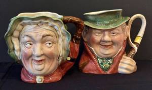 C10 - Beswick Toby Mugs 371 Sairey Gamp & 281 Tony Waller - England