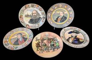 MB - Royal Doulton 10.5 in Plates - Classic Literary Figures (Lot of 5)