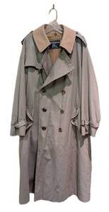 MB - Burberrys of London Trench Coat - Mens Double-Breasted Beige with Burberry Check Lining