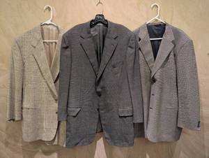 MB - Ermenegildo Zegna Mens Wool Blazer Jackets Set of 3