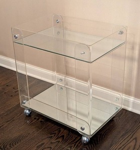 MB - Vintage Lucite Rolling Cart