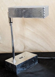 MB - Chrome Vintage Table Lamp - Perforated Mesh Shade