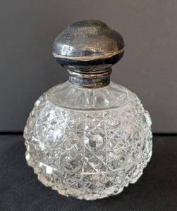 MB - Crystal and Sterling Silver Top Bottle Decanter