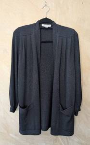 MB - St. John Petite Cardigan - Black Knit Sweater