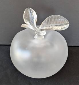 MB - Lalique Nina Ricci Grande Pomme Crystal Apple Perfume Bottle