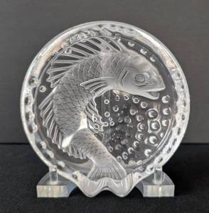 MB - Lalique Concarneau Koi Fish Trinket Dish - 6 Diameter - Made in France