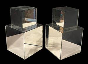 DR - Four Decorative Mirrored Cubes