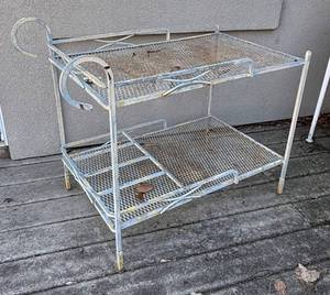 BY - Vintage Metal Bar Stand - Weathered Outdoor Finish