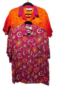CC - Two Vintage Chicos Design Floral Shirts - Size 1