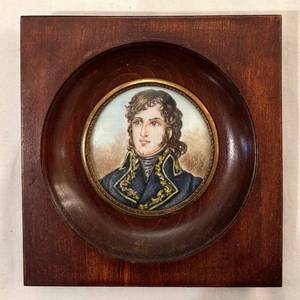 Antique Miniature French Portrait - Military Officer