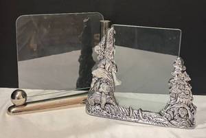 C6 - Arthur Court Animal-Themed Frame & Silver Glass Photo Frame