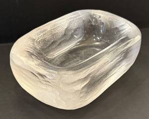 DR - Vintage Orrefors Ice or Platina Bowl by Vicke Lindstrand